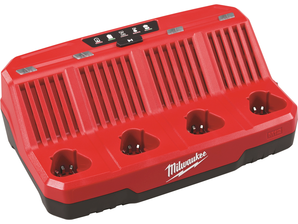 MILWAUKEE M12 C4 - LADER TIL 4 M12 BATTERIER