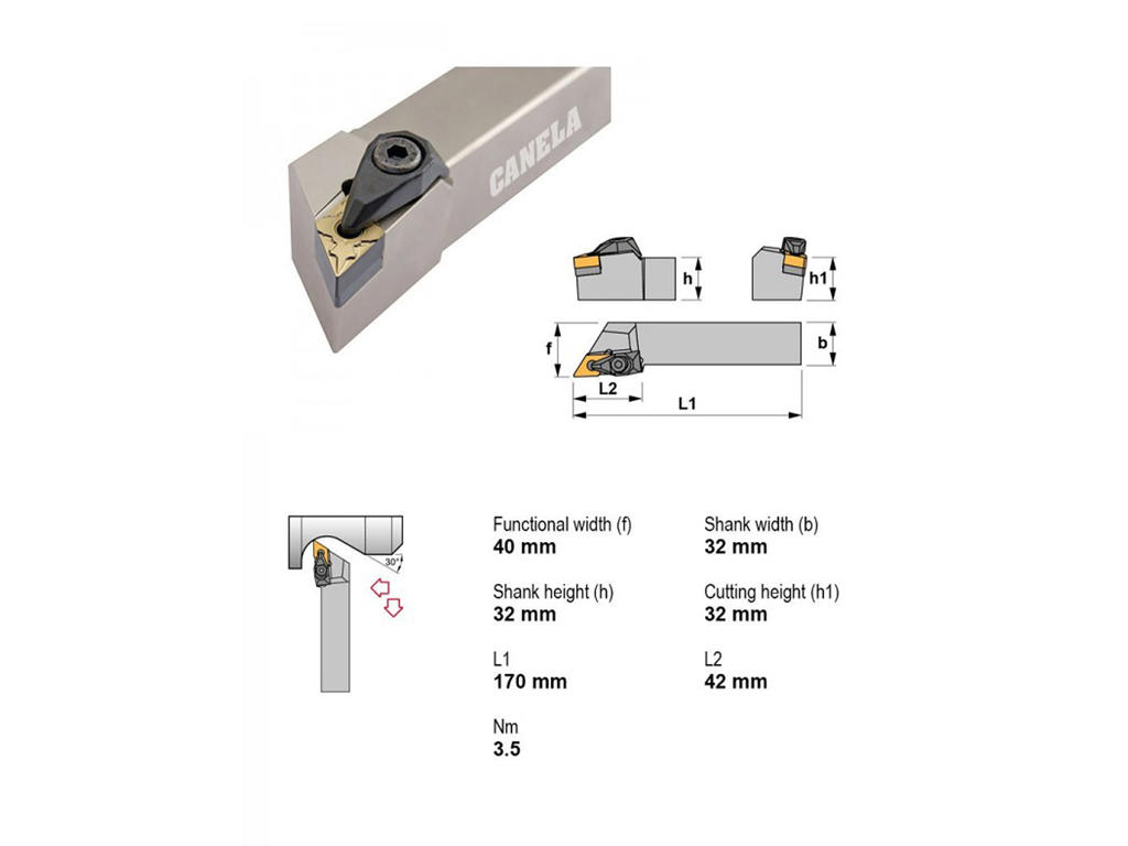 CANELA STÅLHOLDER DDJNR3232P15-N