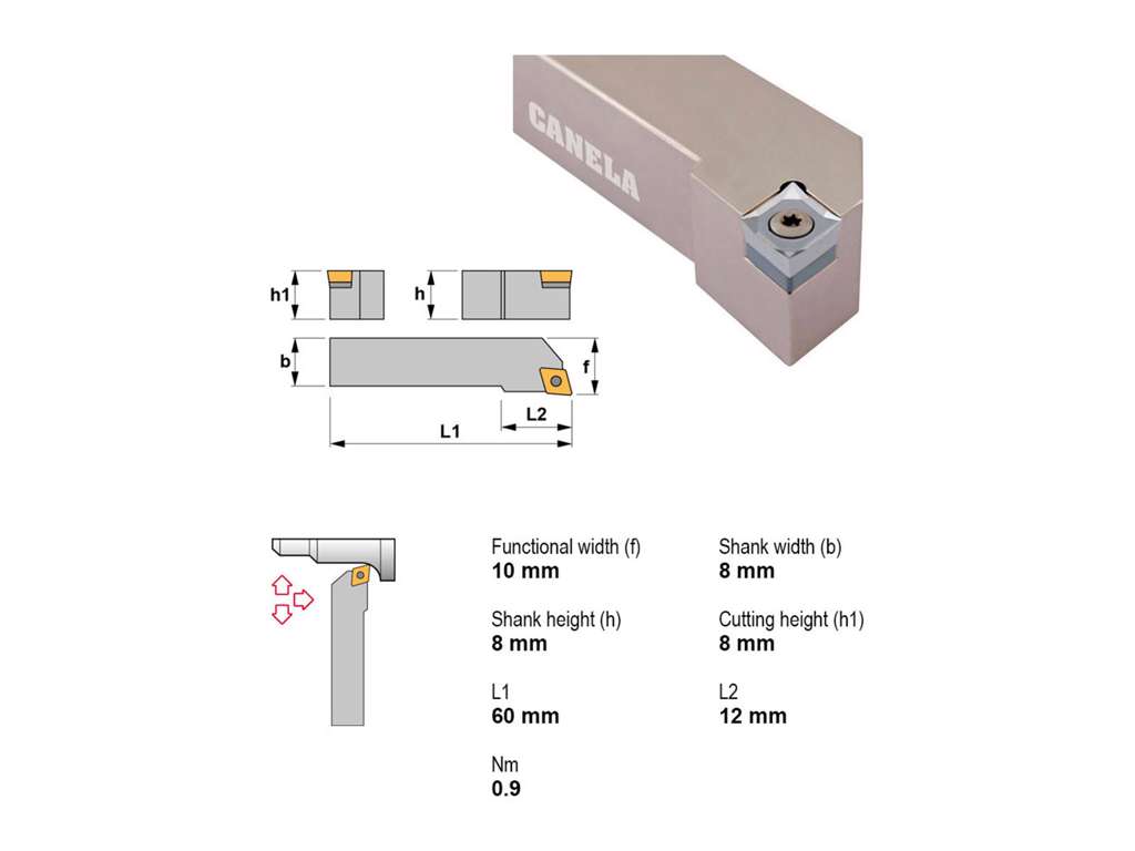 CANELA STÅLHOLDER SCLCL0808D06
