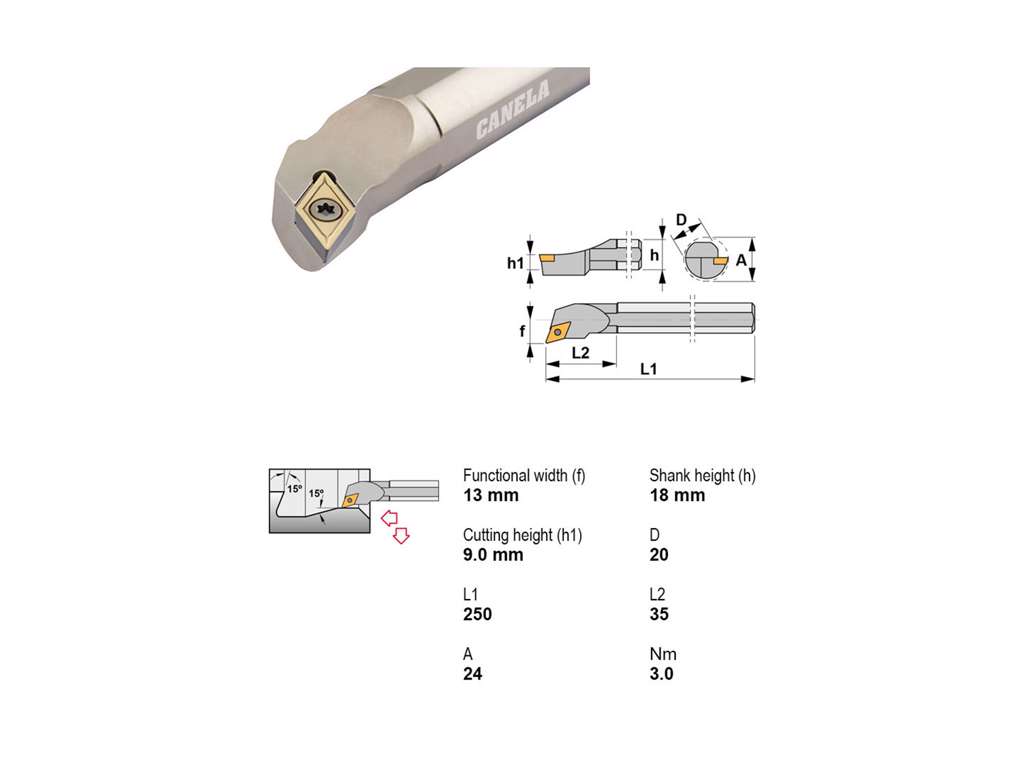 CANELA UDBORESTÅL S20S-SDQCR11