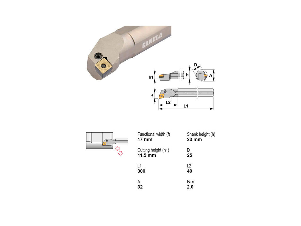 CANELA UDBORESTÅL S25T-PCLNR09