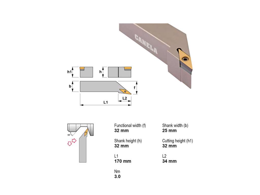 CANELA STÅLHOLDER SVJCL3225P16