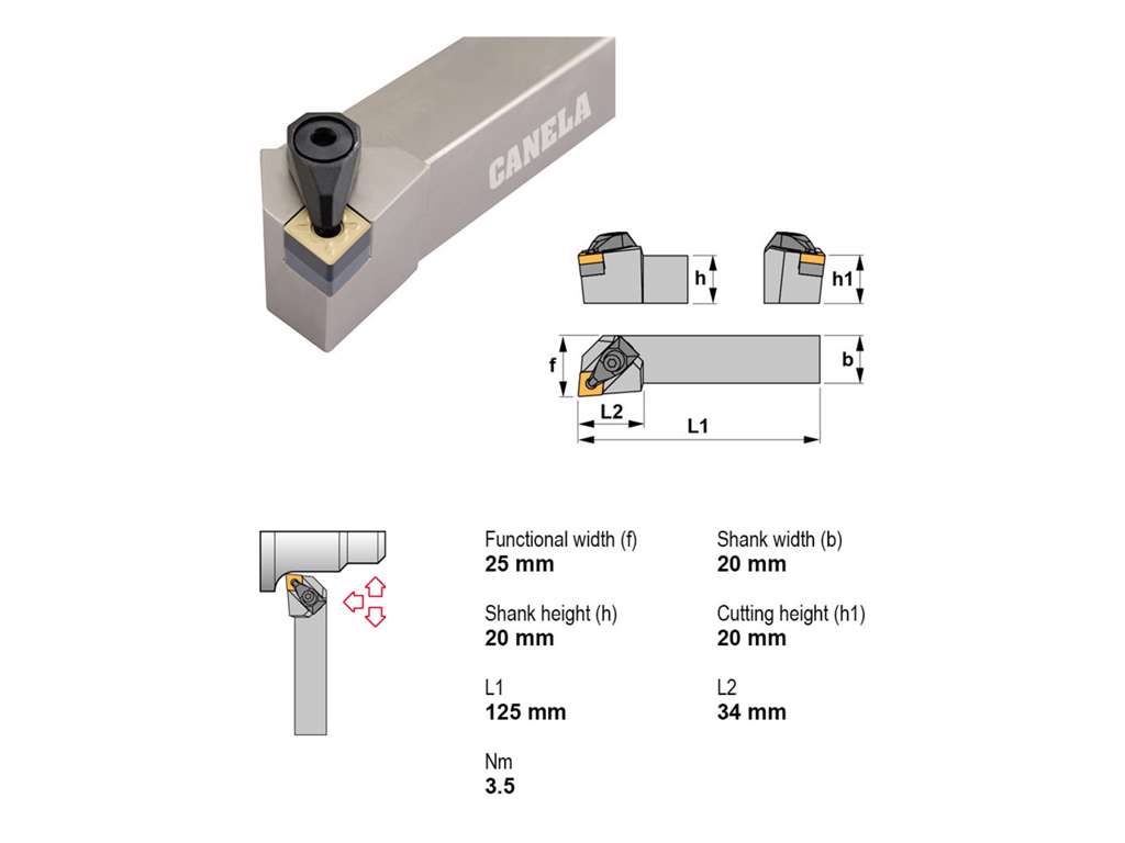 CANELA STÅLHOLDER DCLNR2020K12-N