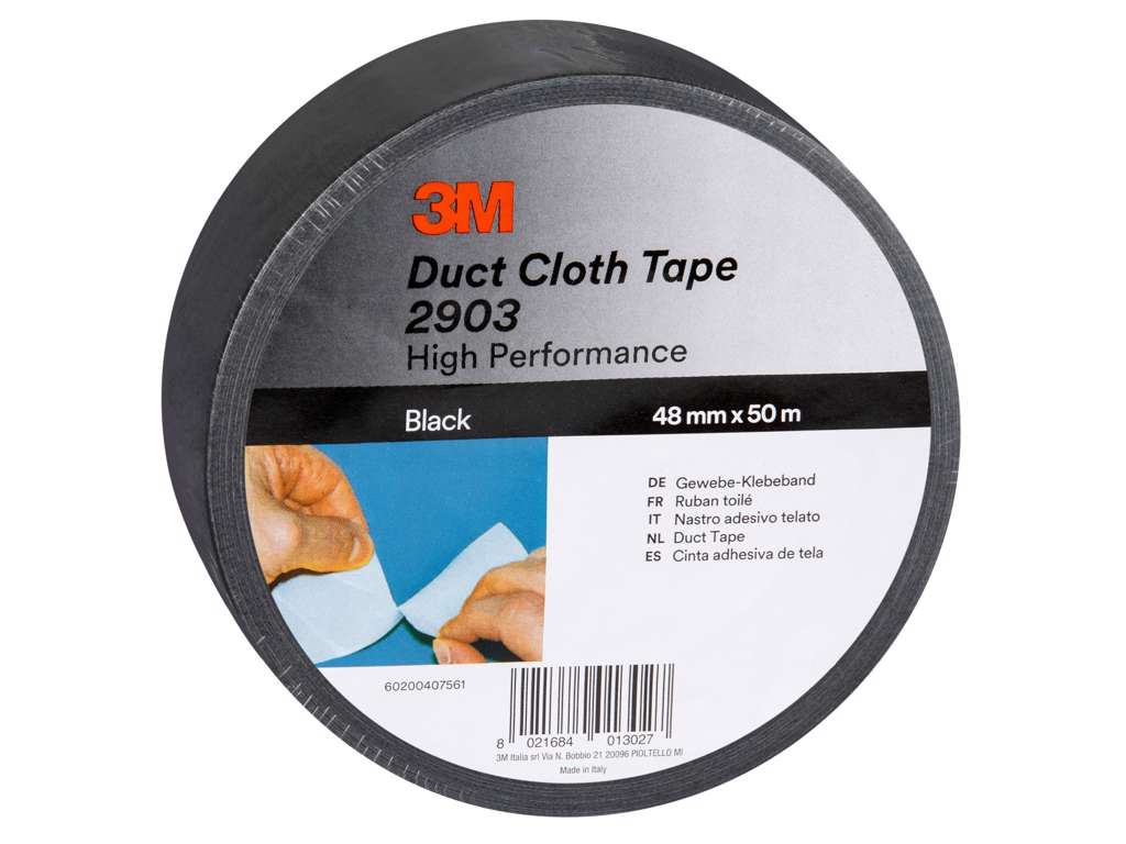 LÆRREDSTAPE SORT 48 MM X 50 MTR. - 3M