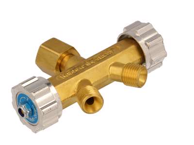 DOBBELTUDTAG OXYGEN/AR/N2 - 3/8"RH IND+1/4"RH UDV.