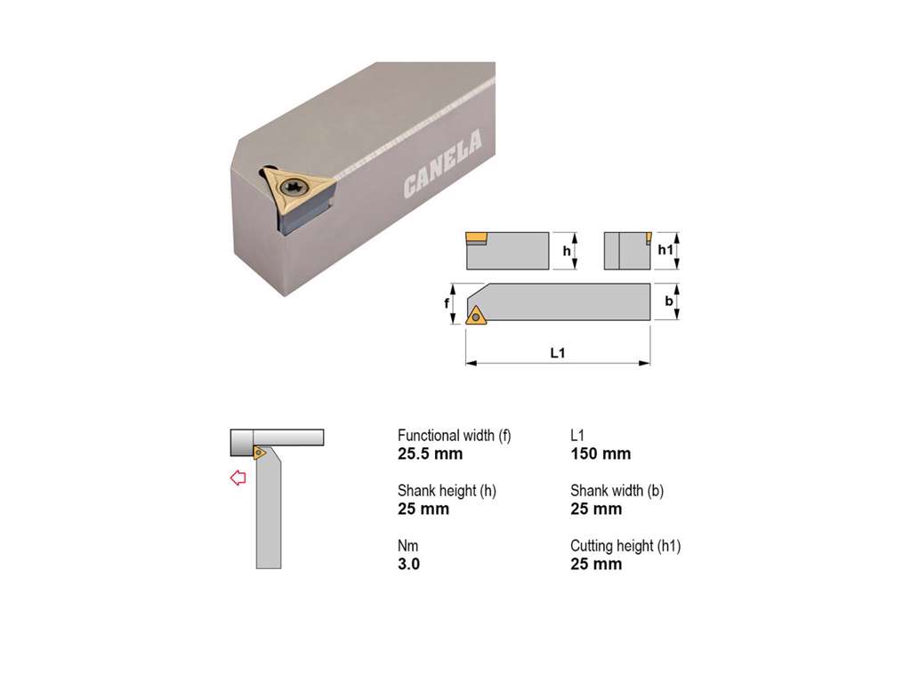 CANELA STÅLHOLDER STACR2525M16