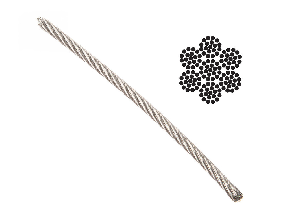 STÅLWIRE 8.0 MM 6 X 36 GALV.