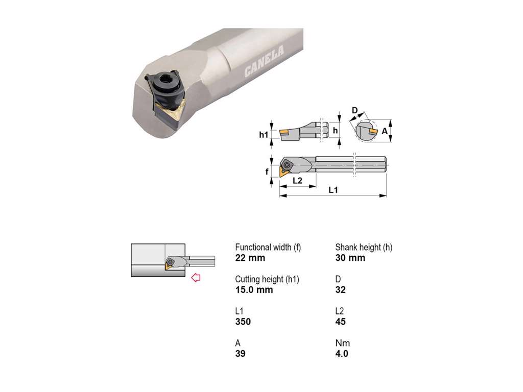 CANELA UDBORESTÅL S32U-MTFNR16