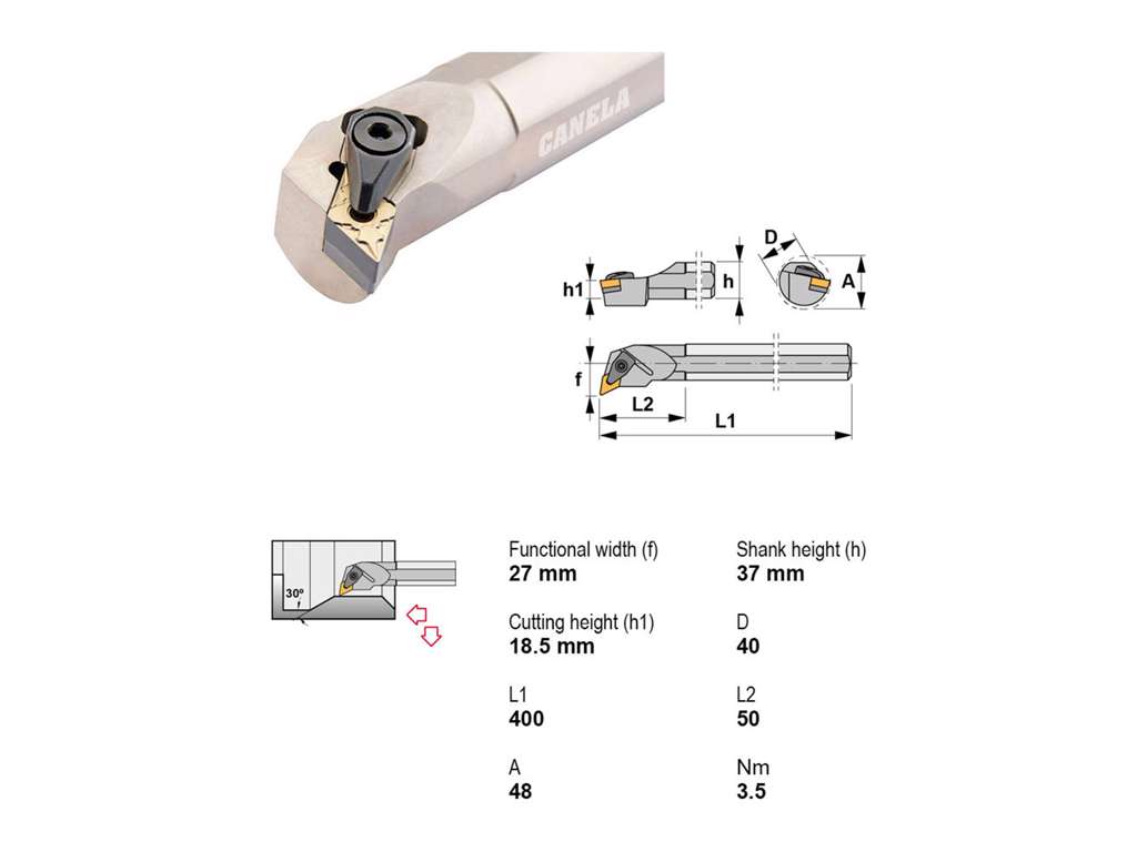 CANELA UDBORESTÅL S40V-DDUNR15-N