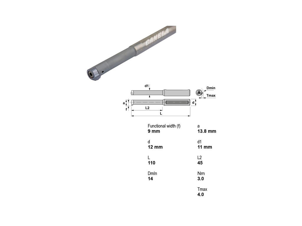 CANELA UDBORESTÅL 614.0012. 2HM - 14 MM