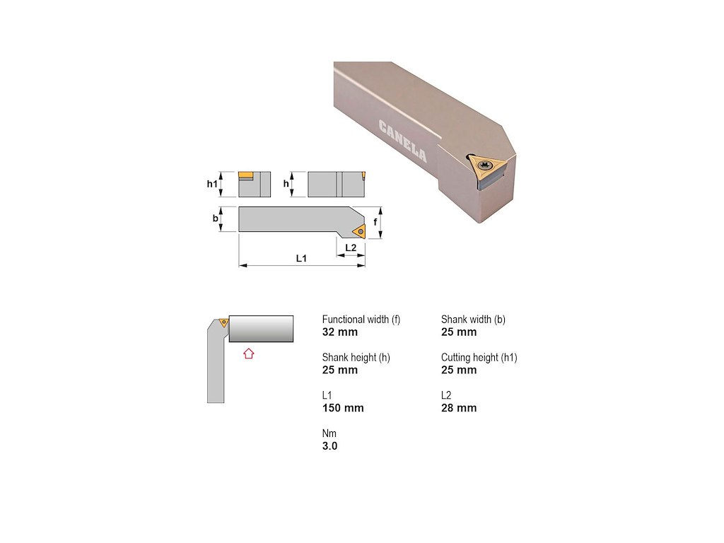 CANELA STÅLHOLDER STFCL2525M16
