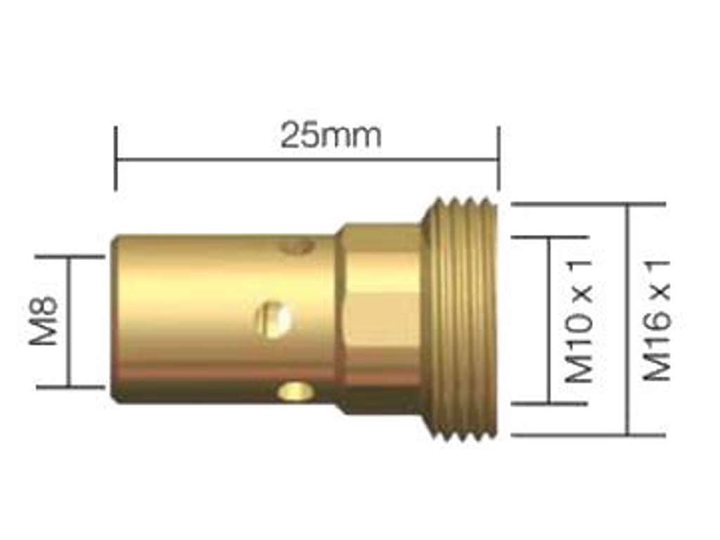 DYSESTOK SGB401W/501W M8 KORT 25MM (STD)