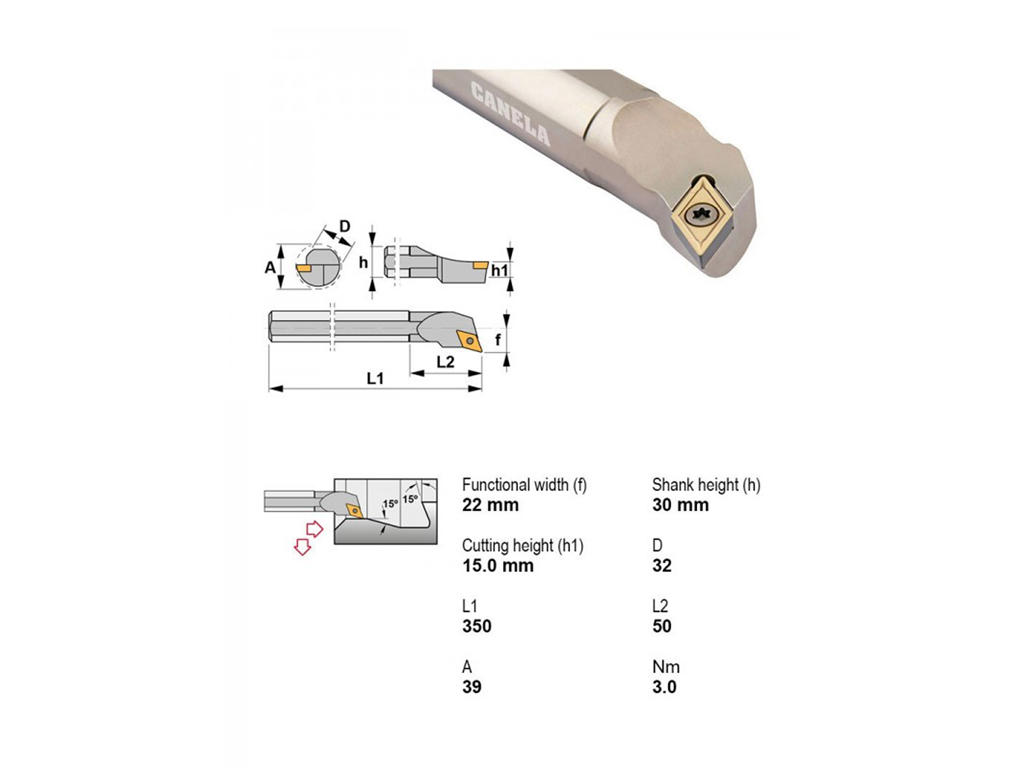 CANELA UDBORESTÅL S32U-SDQCR11