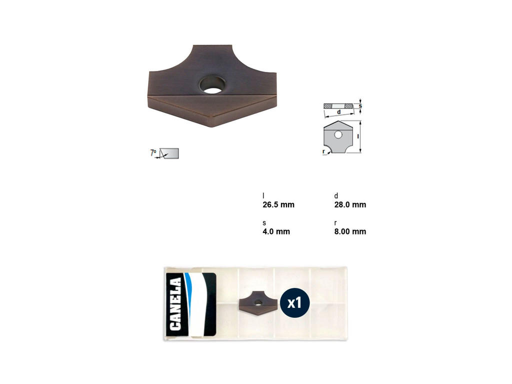 CANELA RADIUS PLATTE HPKW2504R08TL40