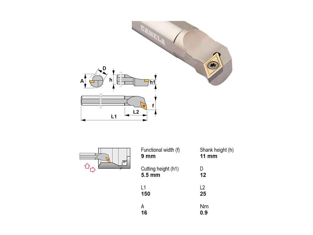 CANELA UDBORESTÅL S12M-SDUCL07