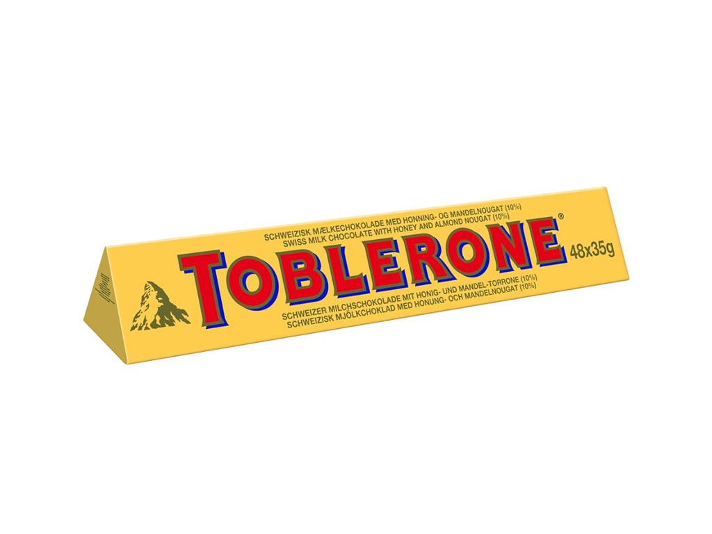 KÆMPE TOBLERONE MED 48 SMÅ CHOKOLADESTÆNGER
