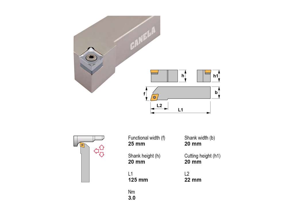 CANELA STÅLHOLDER SCLCR2020K12