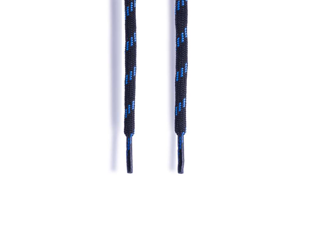 SNØREBÅND SORT/BLÅ 105 CM