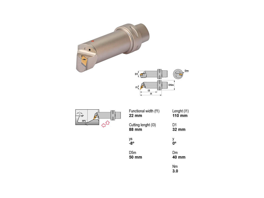 CANELA UDBORESTÅL PSC50-SVQBR22110-16