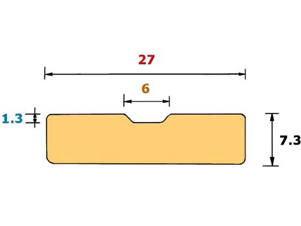 KERAMISK BACKING FLAD - 6MM KERALINE