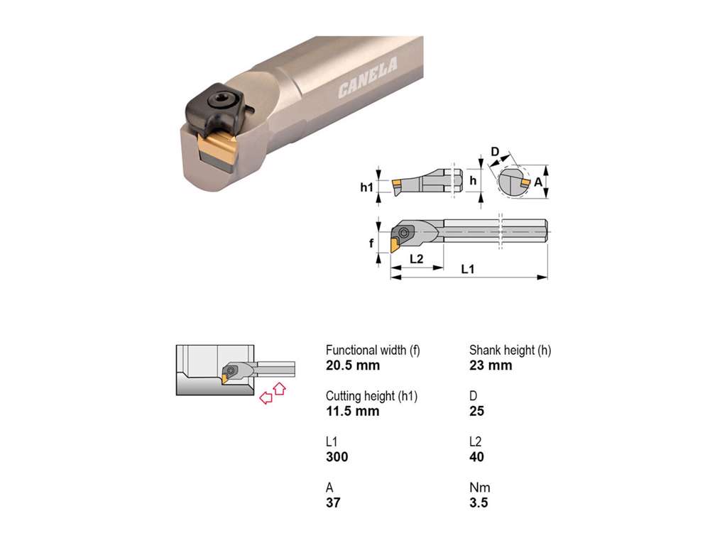 CANELA UDBORESTÅL S25T-CKUNR16