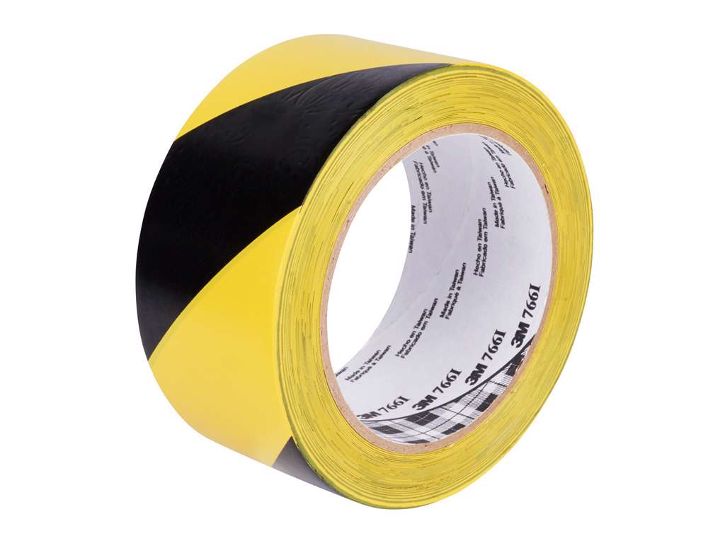 AFMÆRKNINGSTAPE GUL/SORT 50 MM X 33 MTR. - 3M 