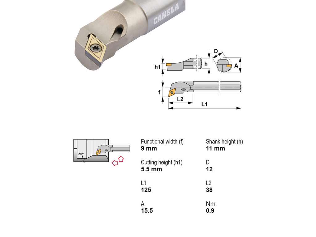 CANELA UDBORESTÅL A1012K-SDUCR07