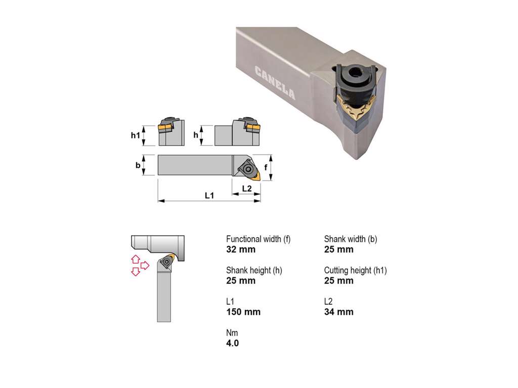 CANELA STÅLHOLDER MWLNL2525M08