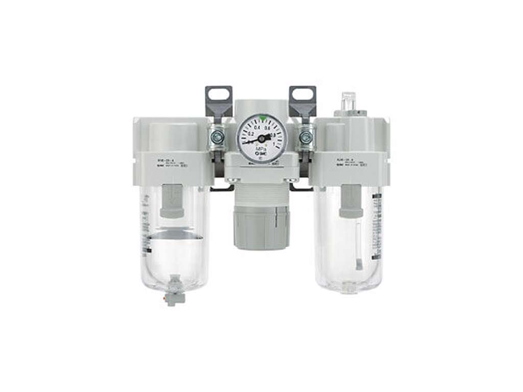 SMC F.R.L-ENHED - FILTER, REGULATOR, TÅGESMØRING AC40 - 1/2" - 0.5-7.0 BAR AUTODRÆN NORMALLY CLOSED