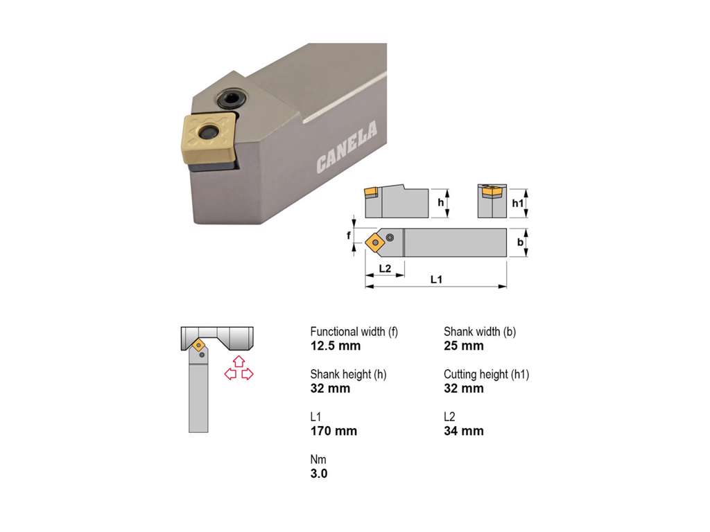 CANELA STÅLHOLDER PSDNN3225P12