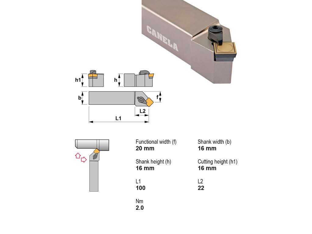 CANELA STÅLHOLDER CSSPL1616H09