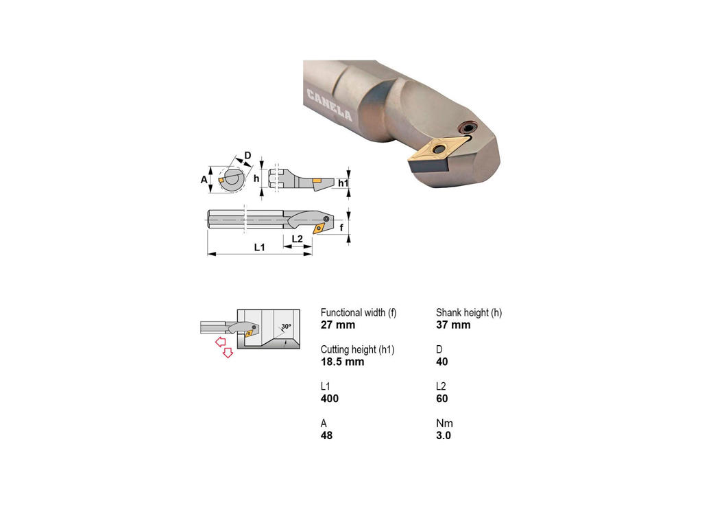 CANELA UDBORESTÅL S40V-PDUNL15-EX