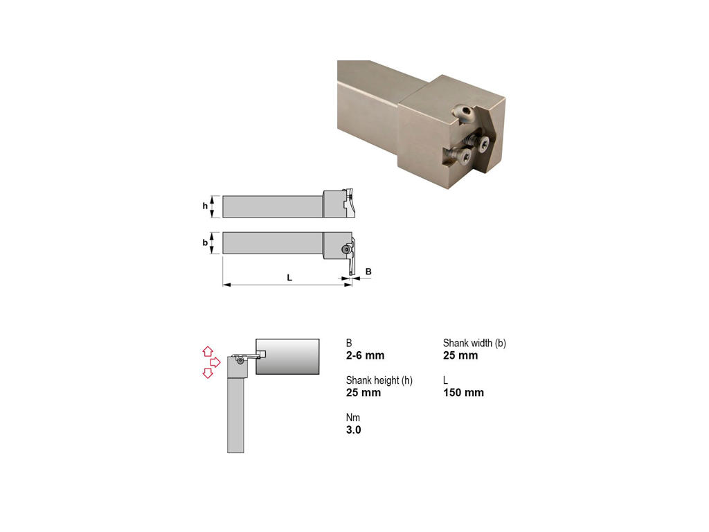 CANELA MODULÆR STIKSTÅLSHOLDER CZFDL2525M26