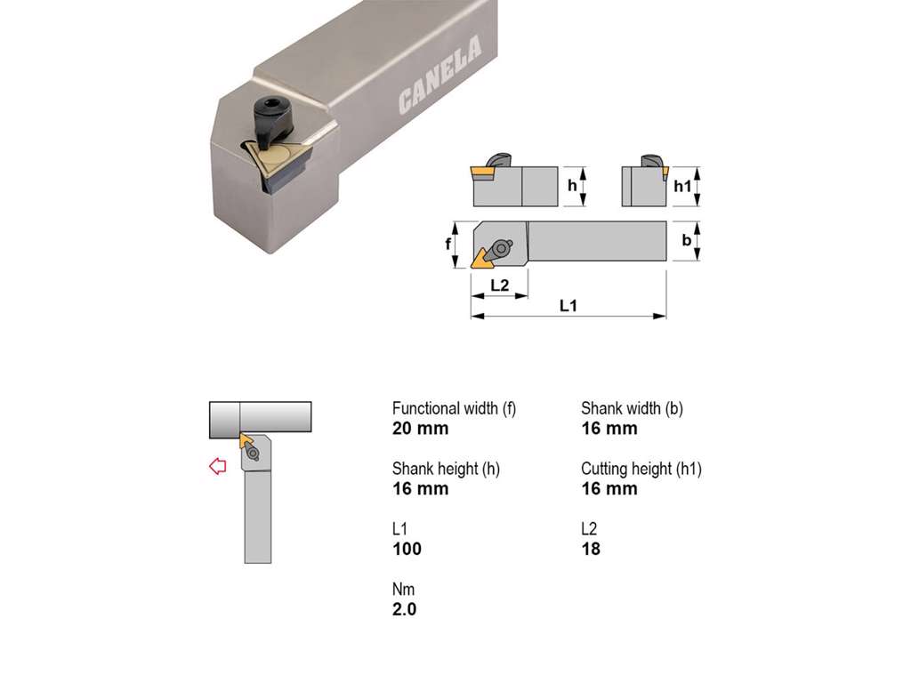 CANELA STÅLHOLDER CTGPR1616H11