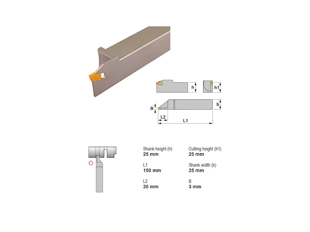 CANELA STÅLHOLDER XLCFR2525M03