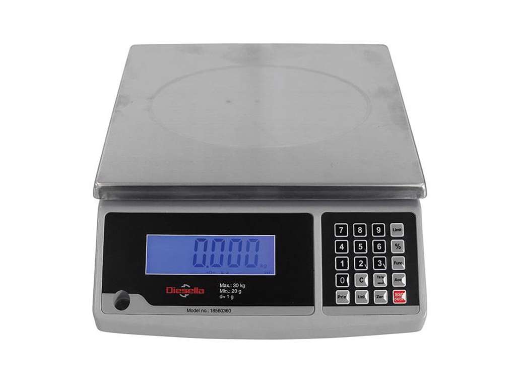 PAKKEVÆGT ELEKTRONISK 30KG/1G