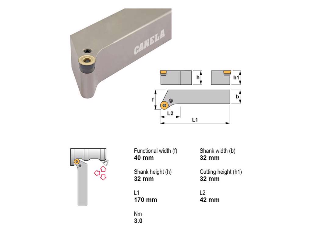 CANELA STÅLHOLDER PRSCR3232P20