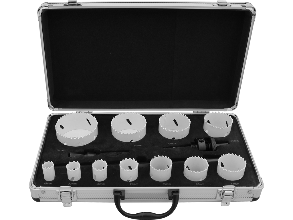 HULSAVSÆT HSS M42 BI-METAL 19-76 MM 19 DELE