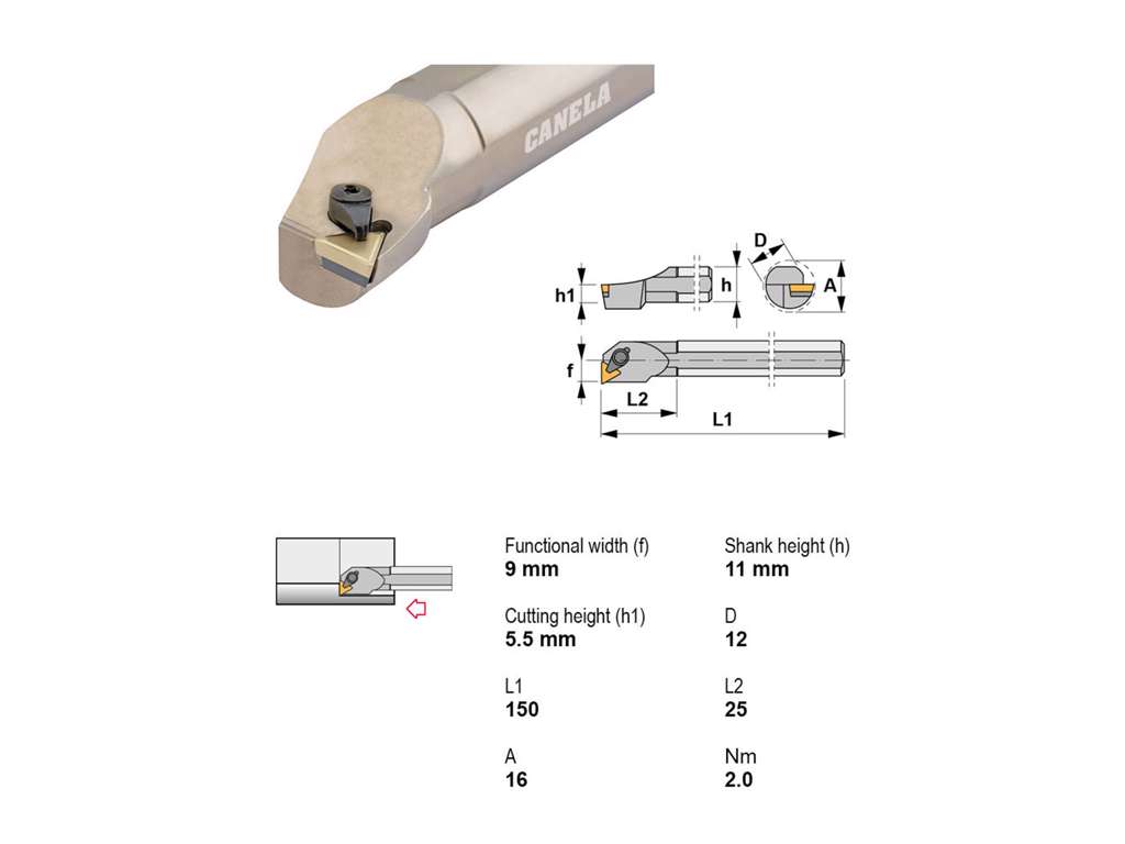 CANELA UDBORESTÅL S12M-CTFPR11