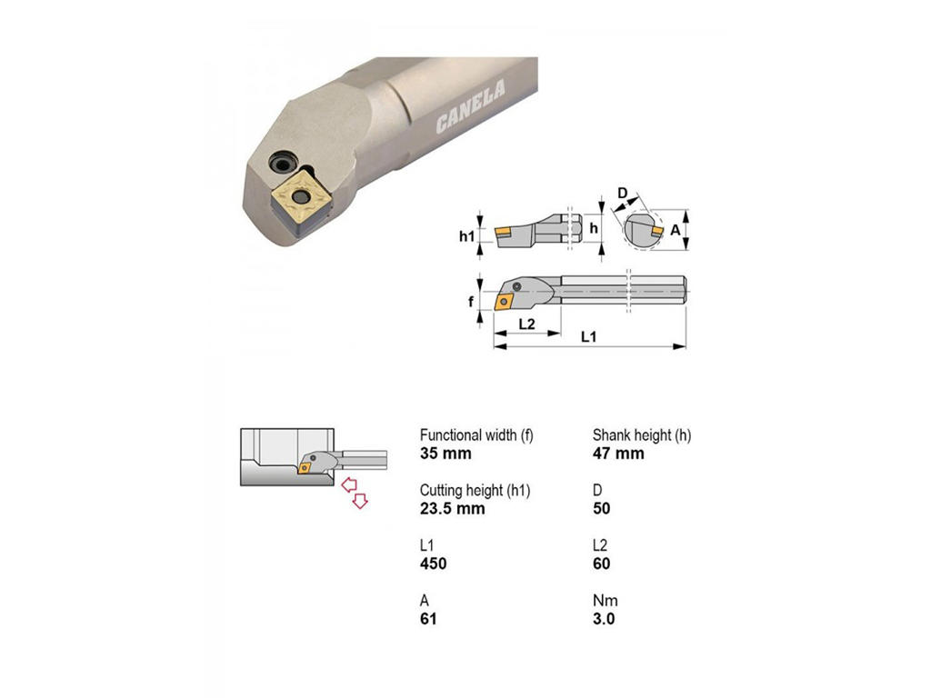 CANELA UDBORESTÅL S50W-PCLNR12
