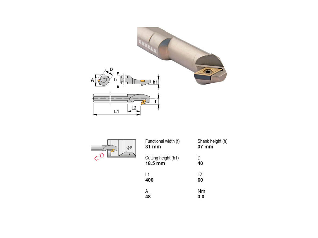 CANELA UDBORESTÅL S40V-SDUCL11-EX