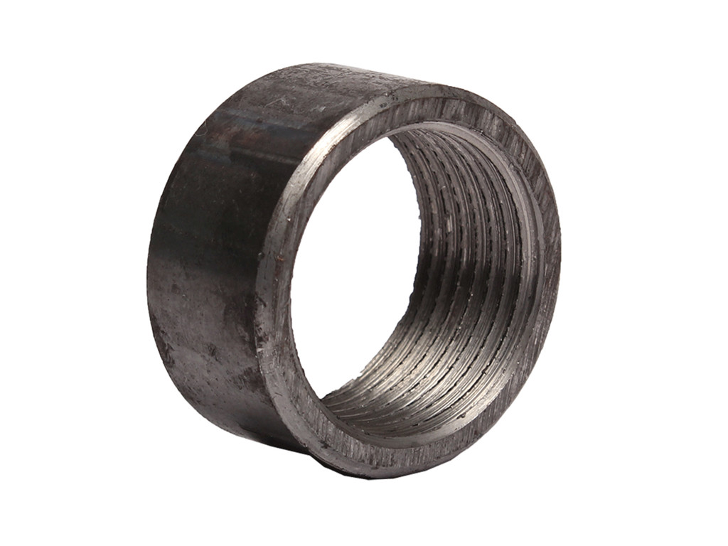 MUFFE HALV SORT 1/4" SMEDET