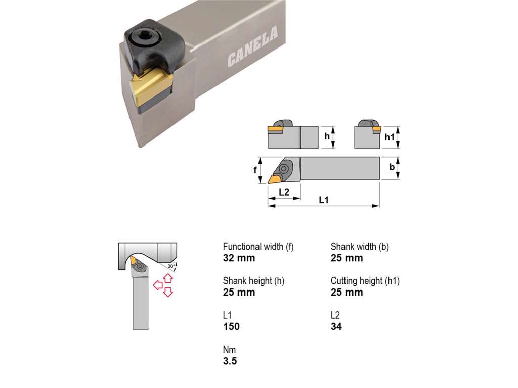 CANELA STÅLHOLDER CKJNR2525M16