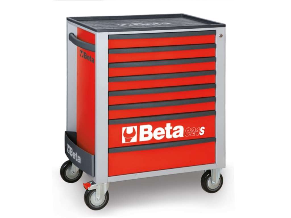 VÆRKTØJSVOGN M/ 8 SKUFFER C 24S RØD BETA