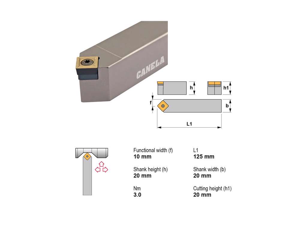 CANELA STÅLHOLDER SSDCN2020K12