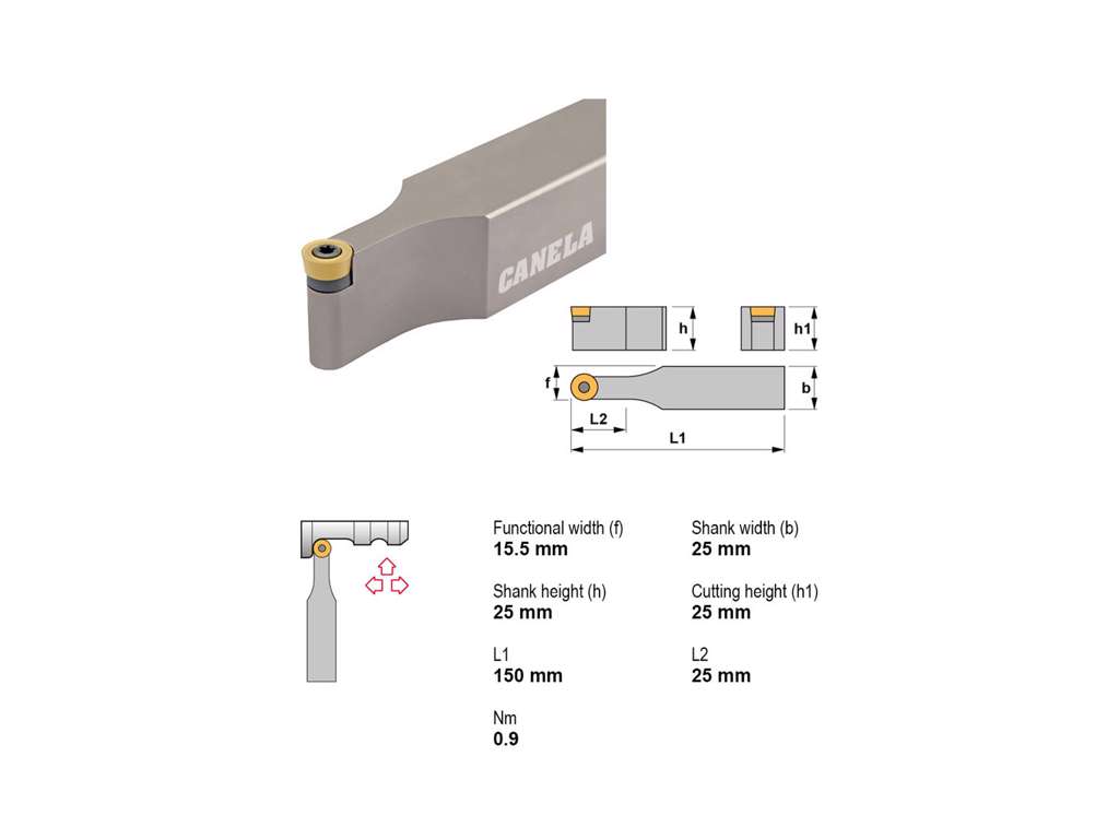 CANELA STÅLHOLDER SRDCN2525M06