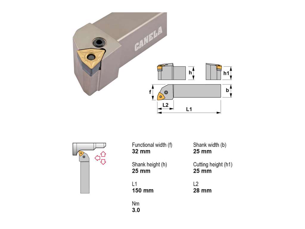 CANELA STÅLHOLDER PWLNR2525M08
