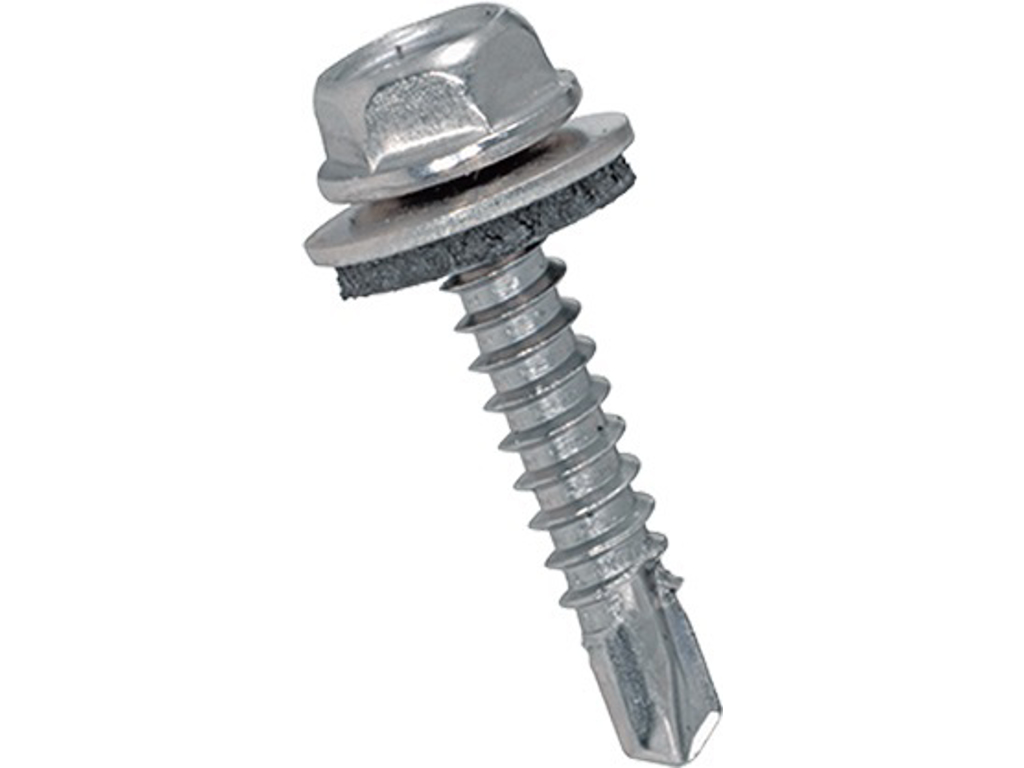 6-KT BORSKRUE M/SKIVE 4.2 X 13 MM A2 DIN 7504K