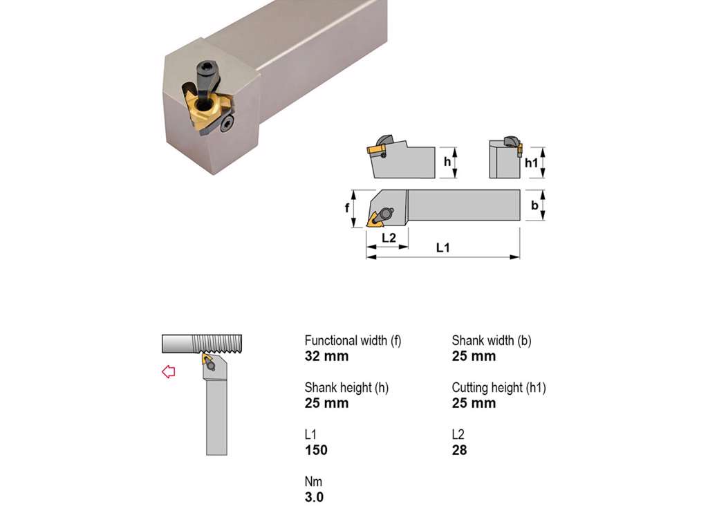CANELA STÅLHOLDER CTXNR2525M16