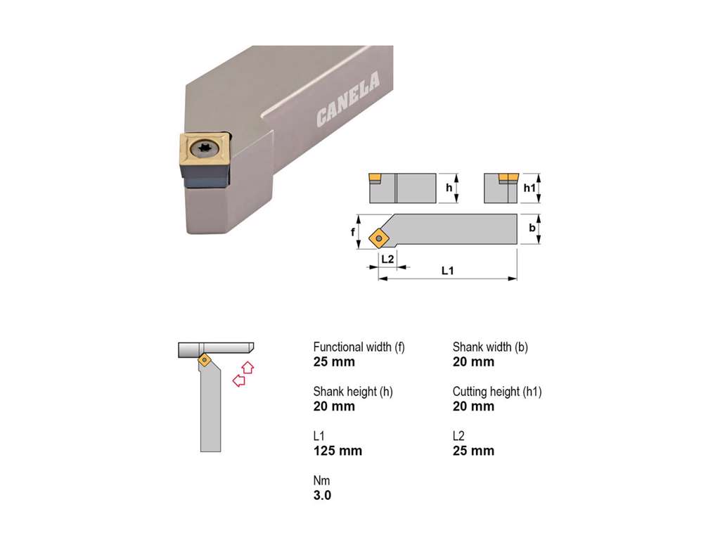 CANELA STÅLHOLDER SSSCR2020K12